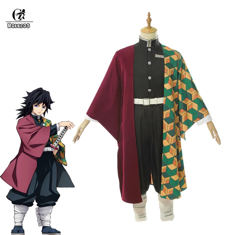 Костюм для косплея ролеко из аниме рассекающий демонов томиока гиюу кимоно
