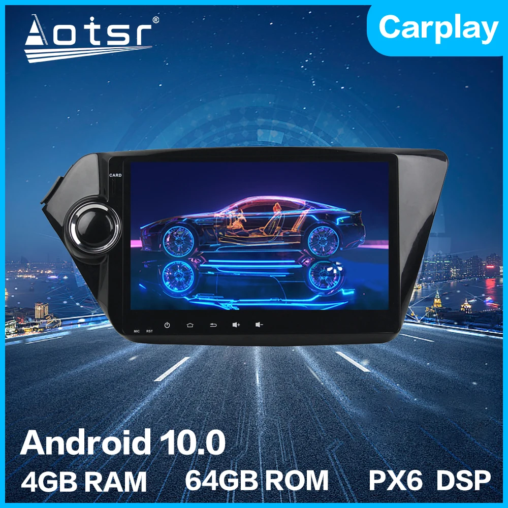 

Aotsr Android 10.0 4+64G Car Radio Player GPS Navigation Car Stereo HD Multimedia HeadUnit For Kia K2 RIO 2011- 2015 DSP Carplay