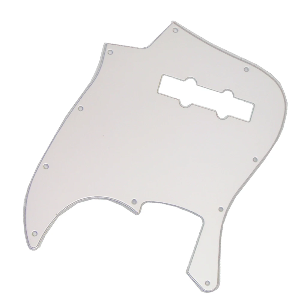 3Ply Jazz Bass Pick Guard Scratch Plate 10 Hole Replacements Parts White | Спорт и развлечения