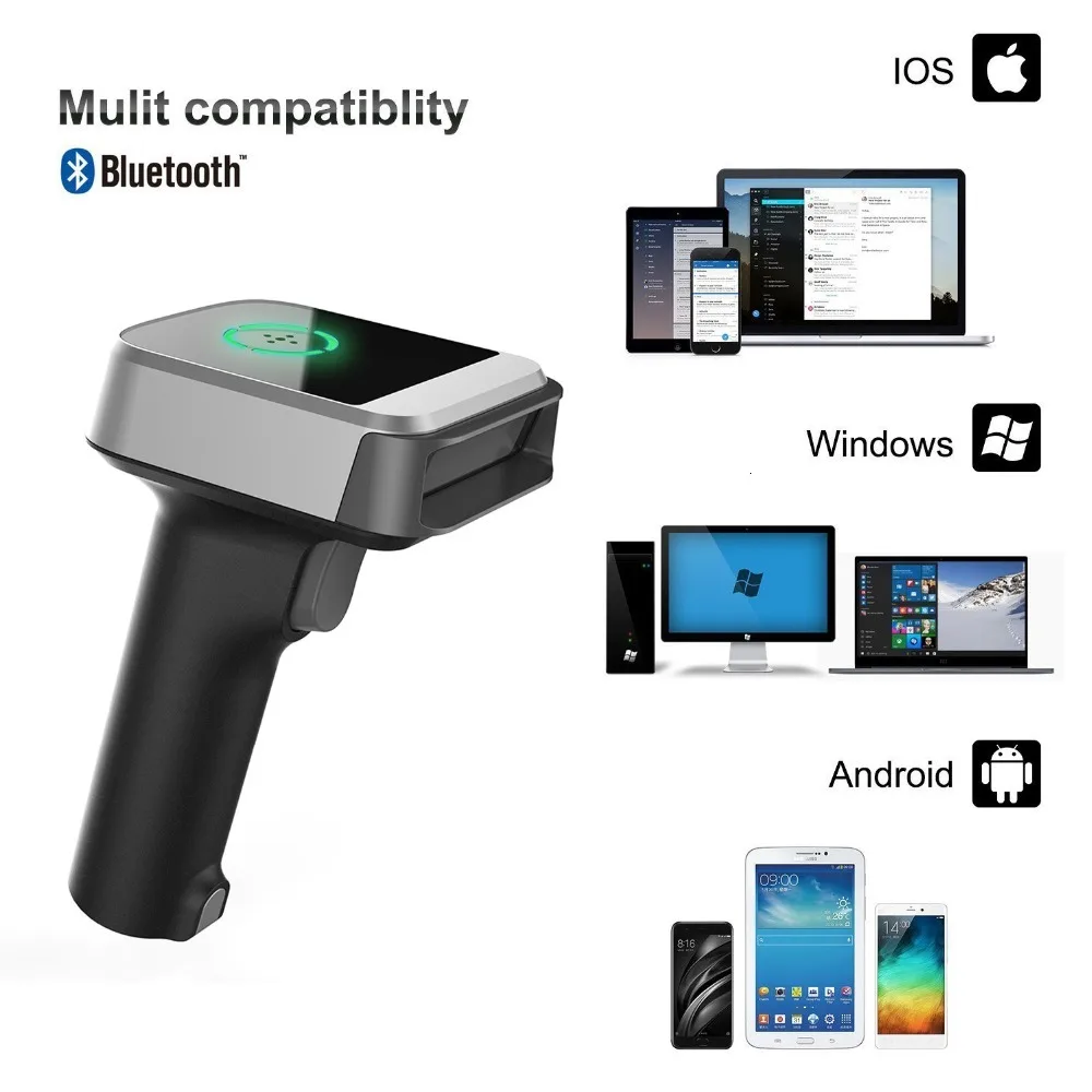 ISSYZONEPOS Bluetooth сканер штрих-кода qr-код считыватель беспроводной проводной 1D 2D изображение Портативный Сканер Поддержка PDF417 матрица данных