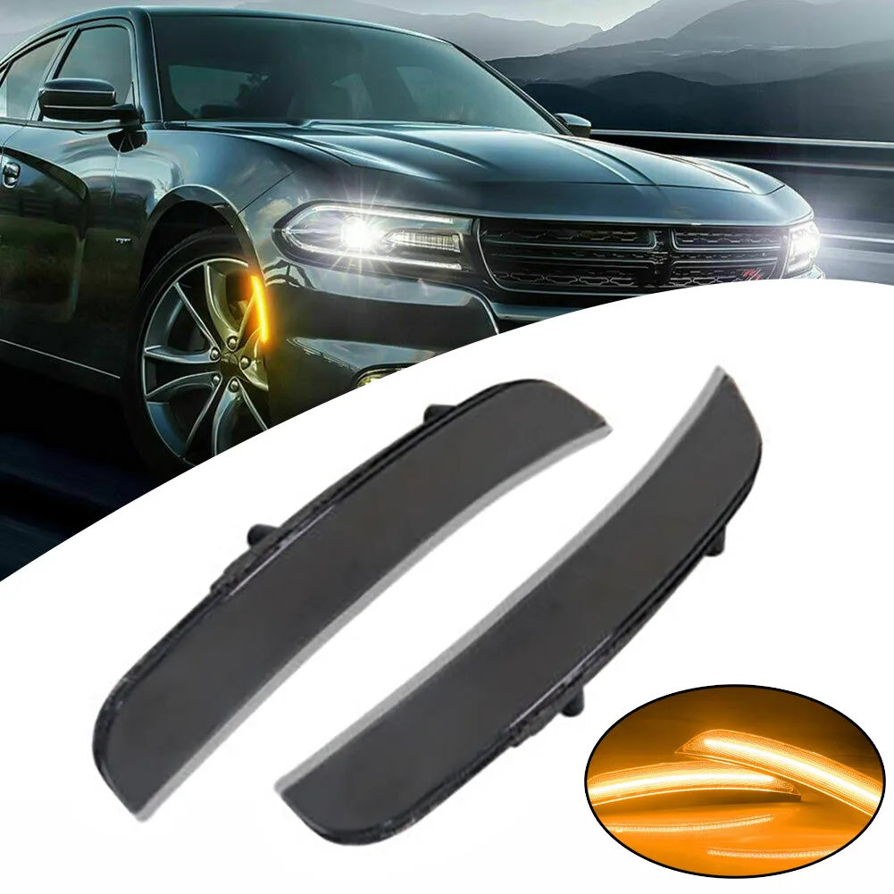 

2015-2020 Side 2pcs Lamp Amber Bumper Charger For Front LED Left Light
