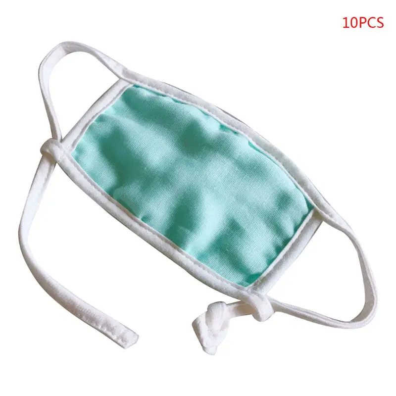 

10Pcs Children's Mouth Mask pure cotton 6-layer gauze dust Mouth Mask 2XPC