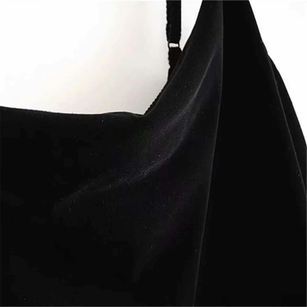 Женское бархатное платье на бретельках Za длинное с драпированным воротником