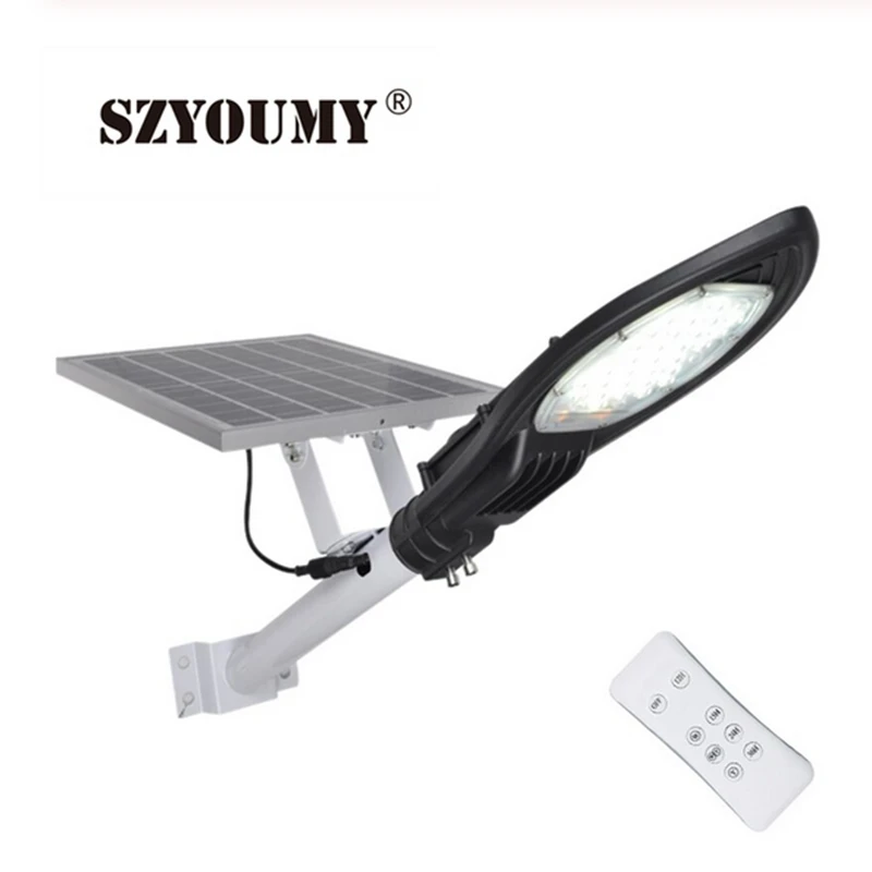 

SZYOUMY 40w 60w 120w 180w led solar street light super high lumens with remote timing power and chargeing indicator