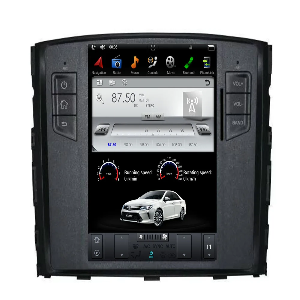 Автомобильный DVD плеер в стиле Tesla на Android 9 0 без GPS навигатора для MITSUBISHI PAJERO V97 V93