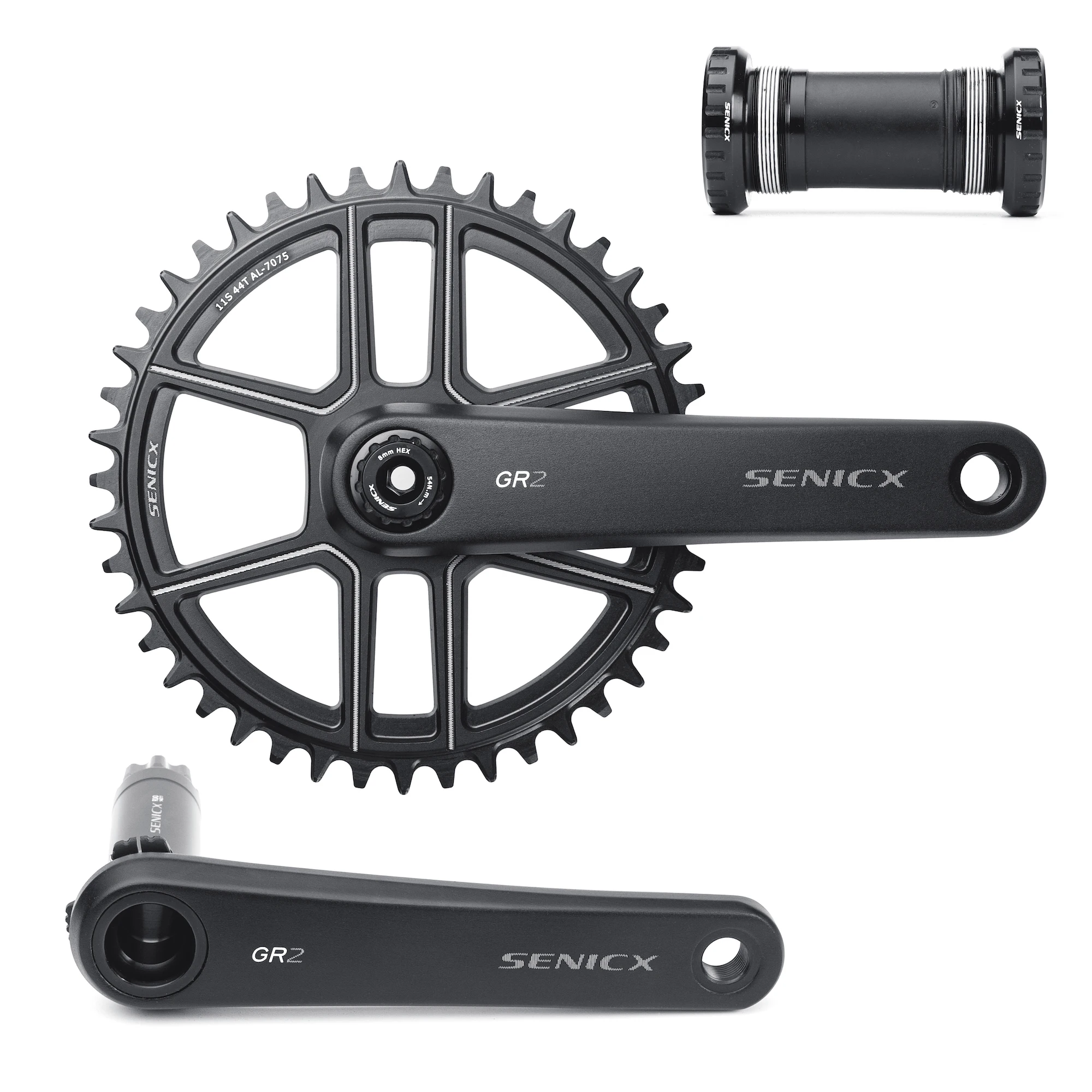 

SENSAH RX Single Speed 10S/11S Crank Chainset Crankset,44T ,165/ 170 / 175,for gravel-bikes Cyclo-Cross, DUB BB29