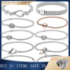 Браслет Pandach в виде сердца из серебра 100% пробы, 925 пробы