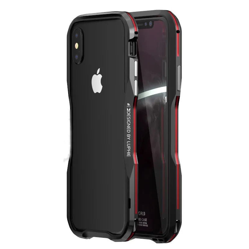 

Luxury Metal Bumper Case for iPhone XS Case Aluminium Frame Hard 3D Protective Cover for iPhoneX XS MAX XR 7 8 Plus Bumper Case