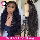 Парик Mstoxic с глубокими волнами, дешевые парики 13x4, HD, прозрачные волосы на шнурке, человеческие волосы для чернокожих женщин, глубоко кудрявый, закрывающийся парик