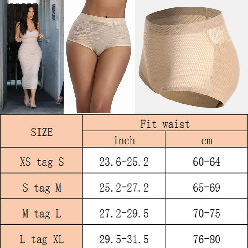 

GUUDIA Women's Padded Panties Seamless Shapewear Hip Enhancer Shaper Shorts Body Shaper Butt Lifter Panties Booty Enhancer