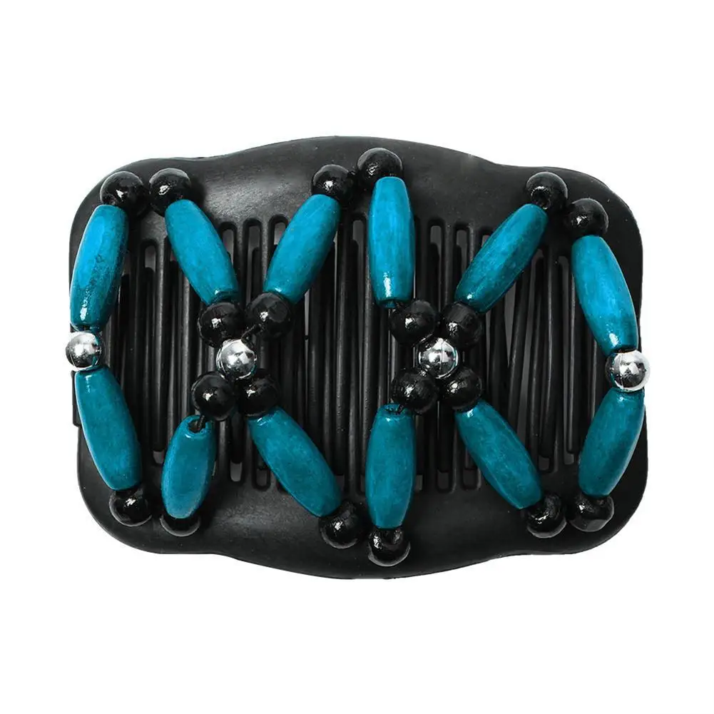 Портативная ретро заколка для волос волшебная расческа бусины эластичная