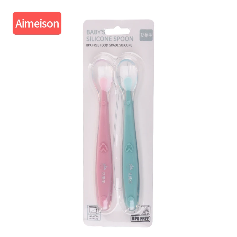 Силиконовая детская ложка для кормления детские блюда посуда детей столовые