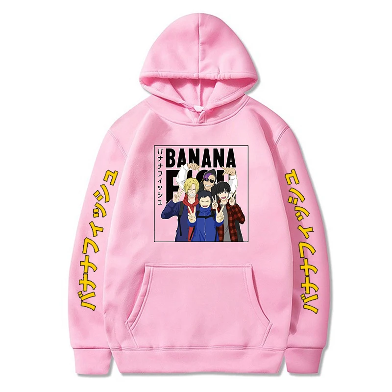

Fashion Banana Fish Anime Hoodie Oversized Clothing Men Fashion Sweatshirt Pullover Streetwear Clothes Size XS-4XL