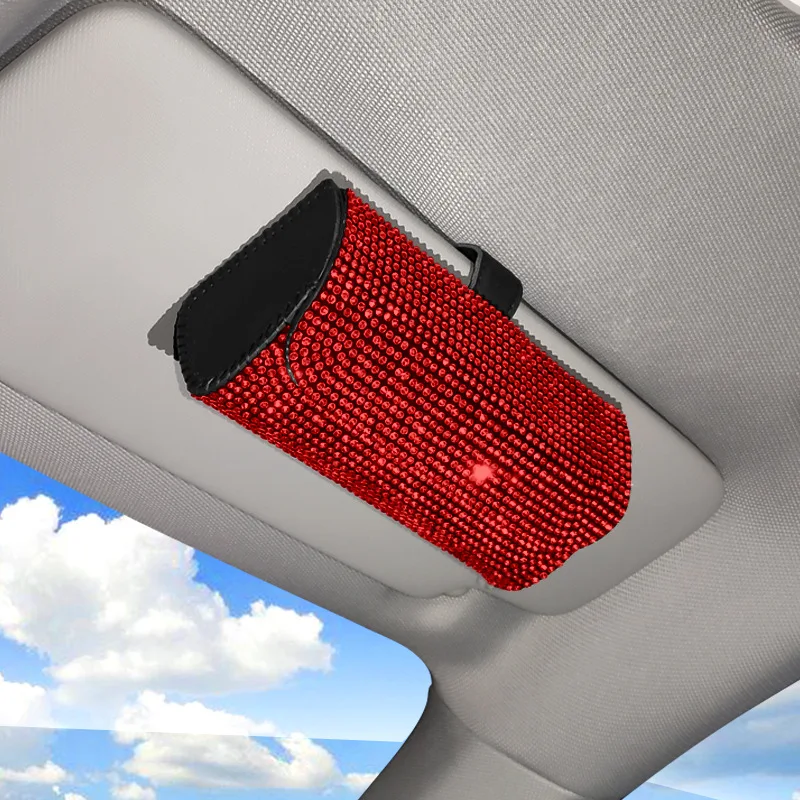 

Car Sun Visor Storage Car Interior Glasses Frame Car Sunglasses Diamond Box Eye Seat Clip Bracket Sunglasses Sunglasses Case