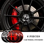 4 шт. 56 мм автомобильное колесо, быстрая наклейка для ALFA ROMEO Mito 147 156 159 166 Giulietta Spider GT, автомобильные аксессуары с логотипом