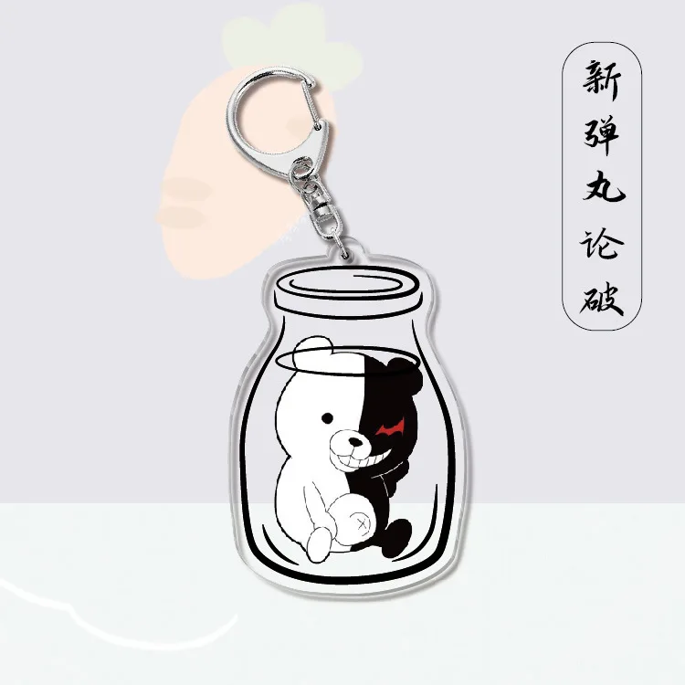 

2021 New Style Anime Dangan Ronpa Danganronpa v3 Keychain Two-Sided Key Chain Cosplay Acrylic Pendant Gift Keyring