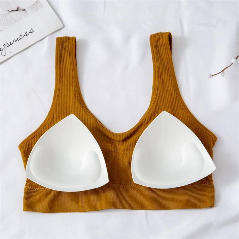 Ребристый u образный бюстгальтер с открытой спиной красивый спортивный