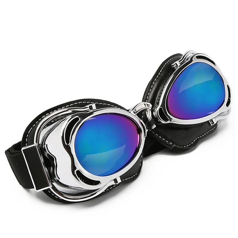 Мотоциклетные очки шлем пилота Ретро Винтаж искусственная кожа для верховой