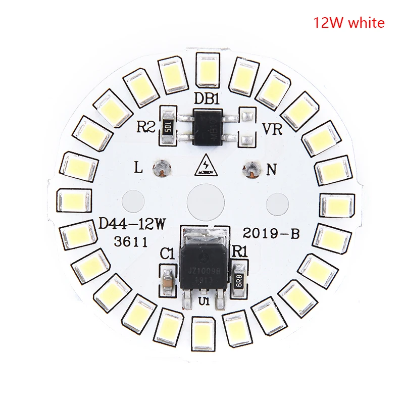 12w white 1 шт. светодиодный нашивка-лампочка лампа SMD пластина круглый Модуль светильник-источник для лампы светильник белый/теплый белый - Испускаемый цвет: 12w white