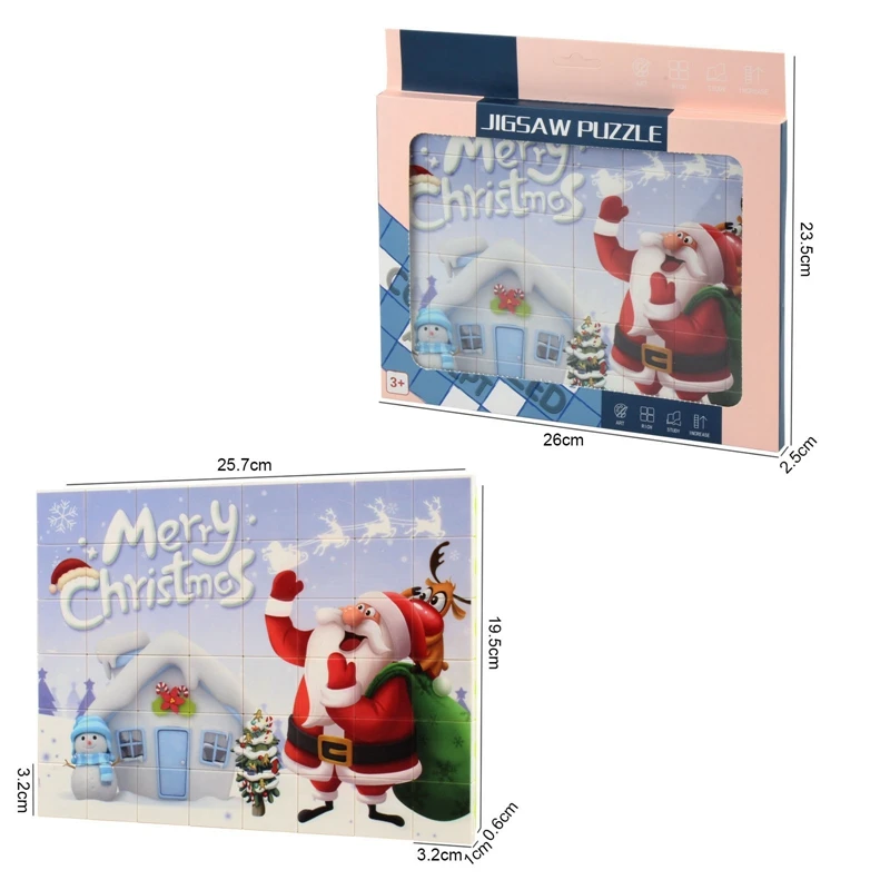 

48PCS 3D Jigsaw Cubes Puzzlesd Animal Plastic Building Block DIY Assembled Combination Puzzle Toys