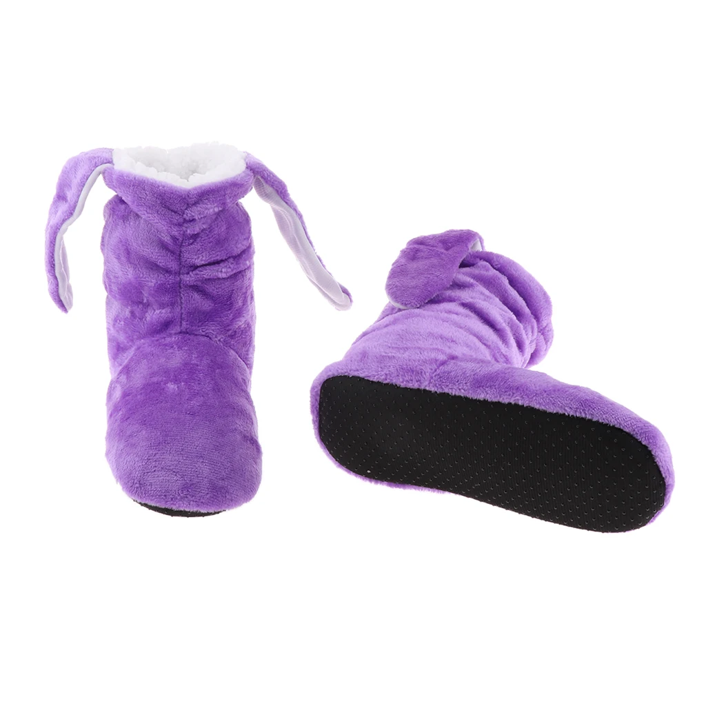 Женские удобные теплые тапочки пушистые плюшевые домашние с флисовой подкладкой