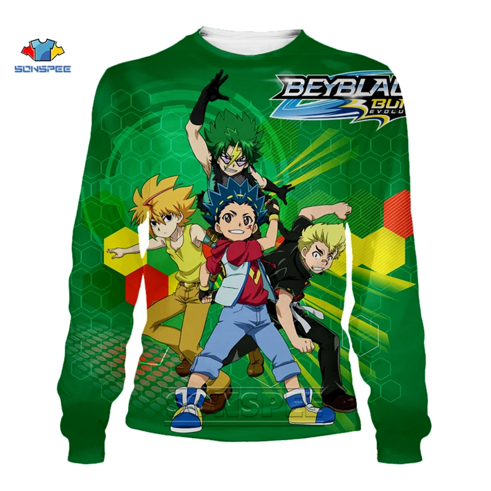 SONSPEE Beyblade Burst толстовка посвященная теме эволюции 3D печать Harajuku мультфильм 2020
