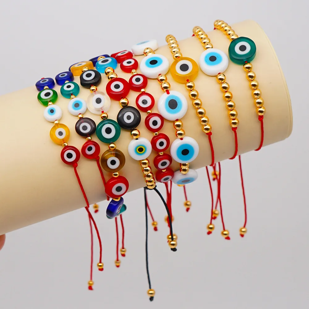 

Turkish luck bracelets evil eye Women adjustable Gift for men evil eye bracelet women jewelry accessories Couple Beads bracelet