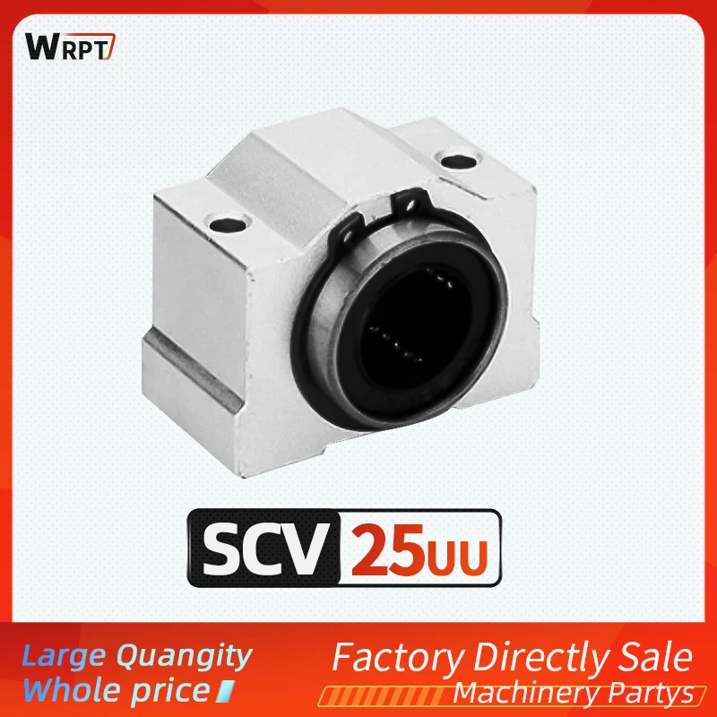 

1pcs linear optical axis aluminum profile slider aluminum alloy slider seat slider rail SCV 25UU short aluminum slider
