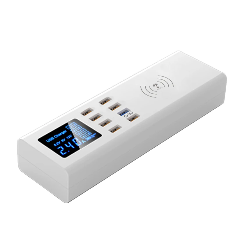 15 Вт Беспроводная Быстрая зарядка 3 0 Smart 8 USB зарядная станция концентратор