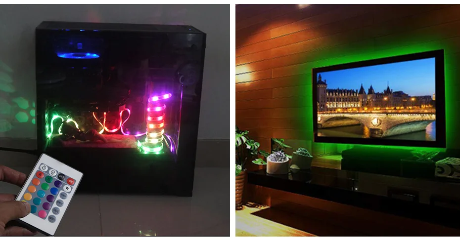 Белый/теплый белый/RGB USB 5 в Светодиодная лента светильник 1 м 2 м 3 м 4 м 5 М HD ТВ Настольный экран фон Смещенный светильник ing A1