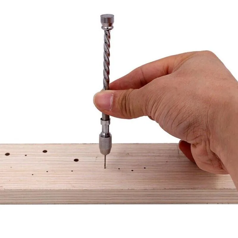 

20pcs Semi-automatic Hand Twist Drill For Walnut Drilling Case Craft Bit Set Set Parts Model Repair Micro Hand With Drill D F3B1