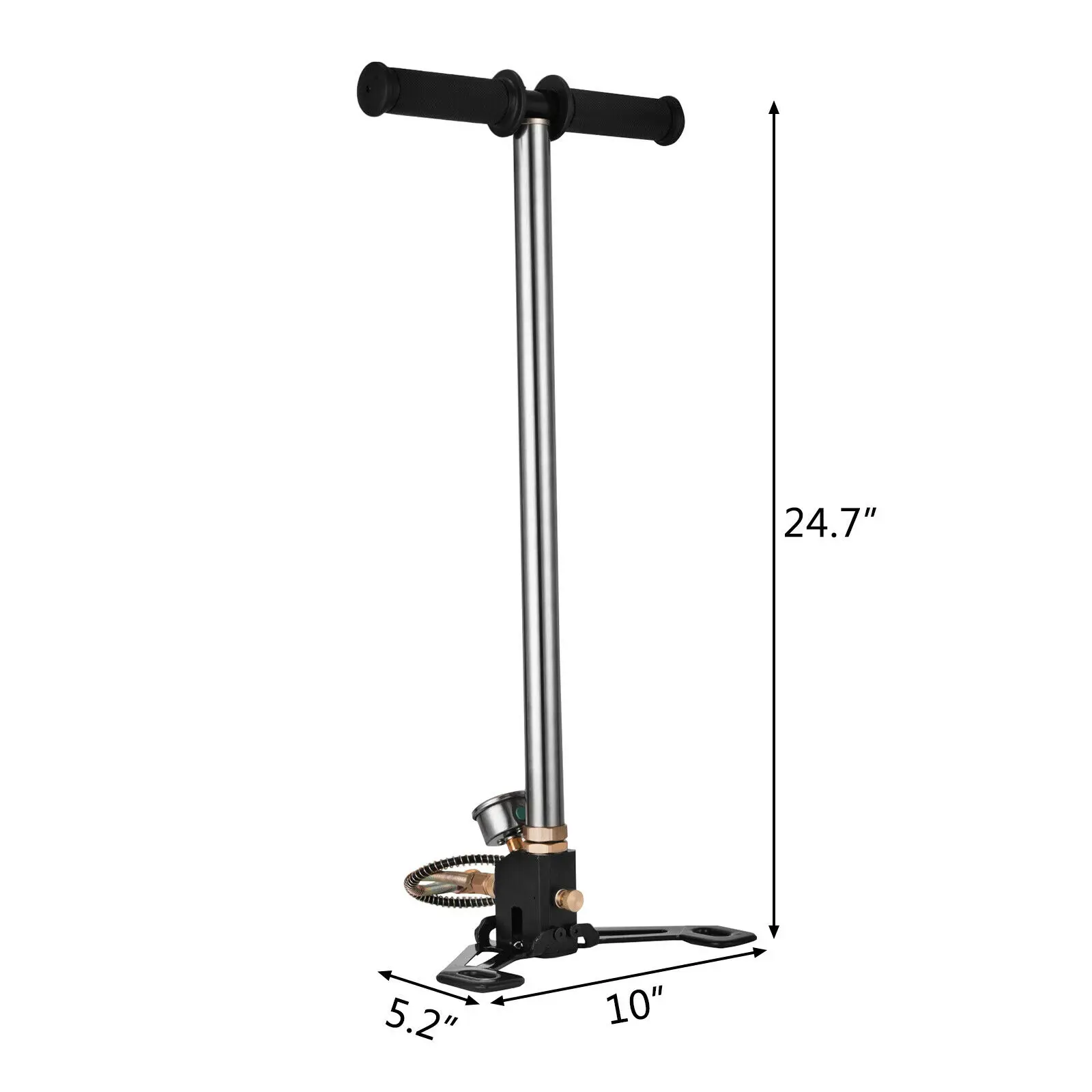 

VEVOR Airgun PCP Pump 4500Psi High Pressure Hand Pump 3-Stage Stirrup Pump for Tires and Pre-Charged Pneumatic Airguns