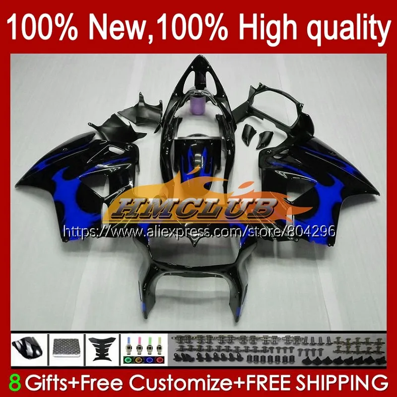 

Body For HONDA Blue flames Interceptor VFR800 VFR800RR 98 99 00 01 66No.42 VFR-800 VFR 800RR 800 RR 1998 1999 2000 2001 Fairing