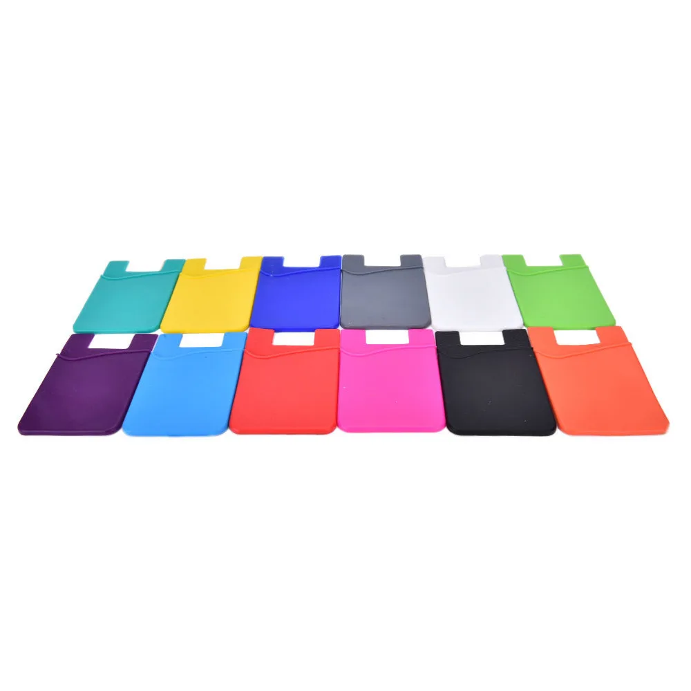 

Hot Sale Fashion Adhesive Sticker Back Cover Card Holder Case Pouch For Cell Phone High Quality