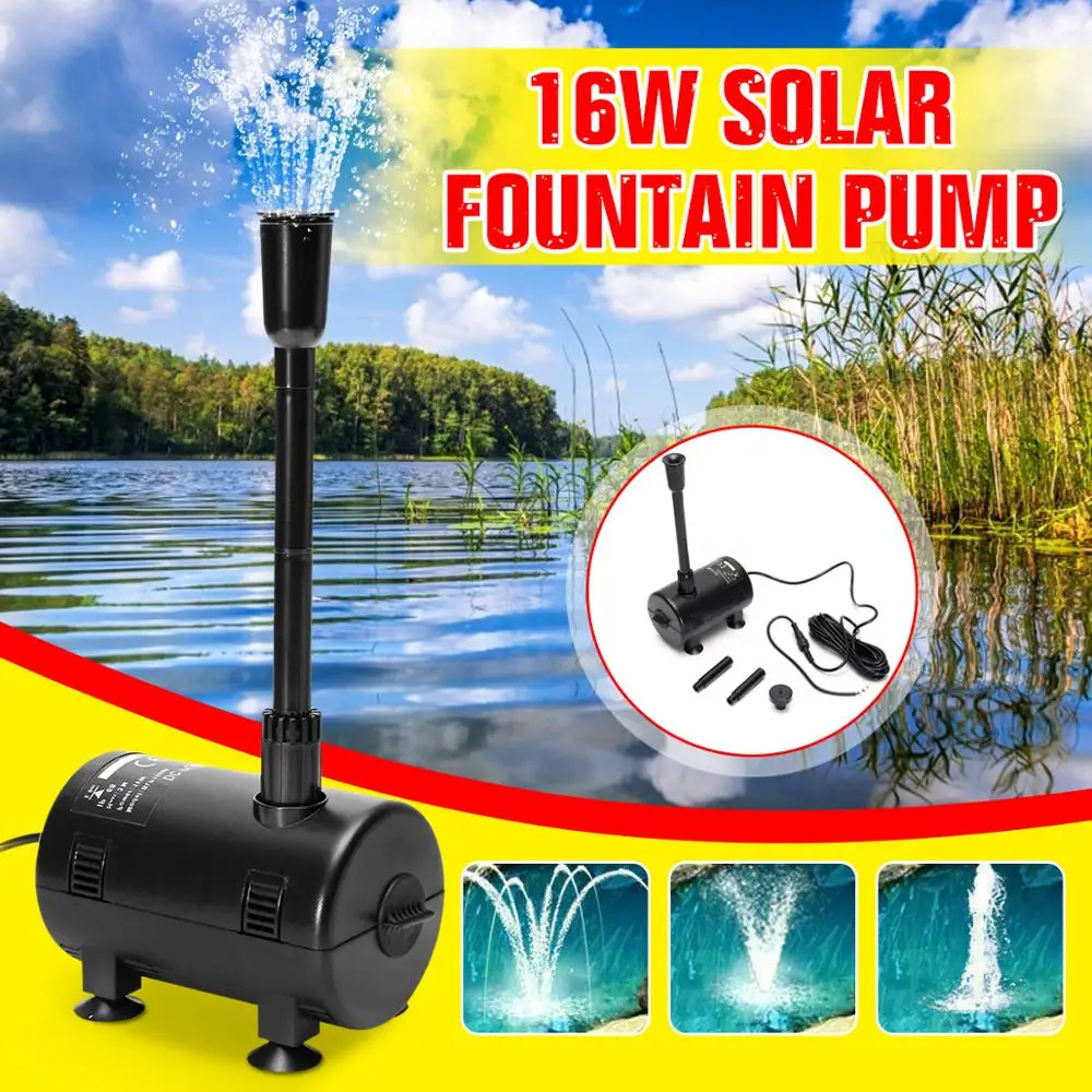 

12V-24V DC Solar Powered Submersible Fountain Pond Brushless Water Pump Garden