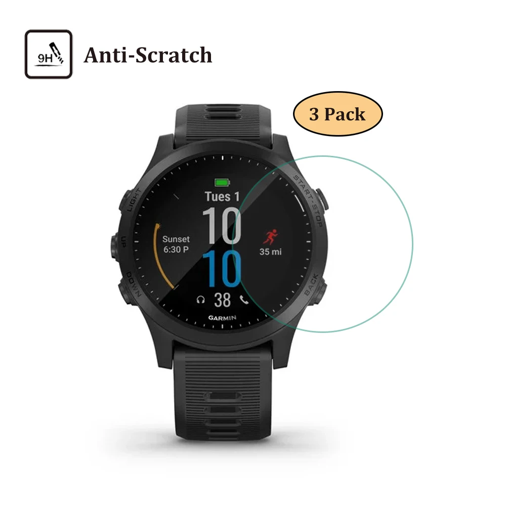 ONGHSD 3 Pack for Garmin Forerunner 945 Tempered Glass Screen Protector Ultra-Thin High Definition Protective Cover Film | Мобильные