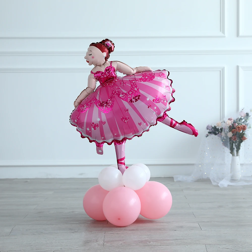 Ballerina girl Белоснежка пять принцесса день рождения Фигура фольга вертикально надувная Девочка День рождения Детские игрушки украшения гелиевые шары - Цвет: Ballerina girl