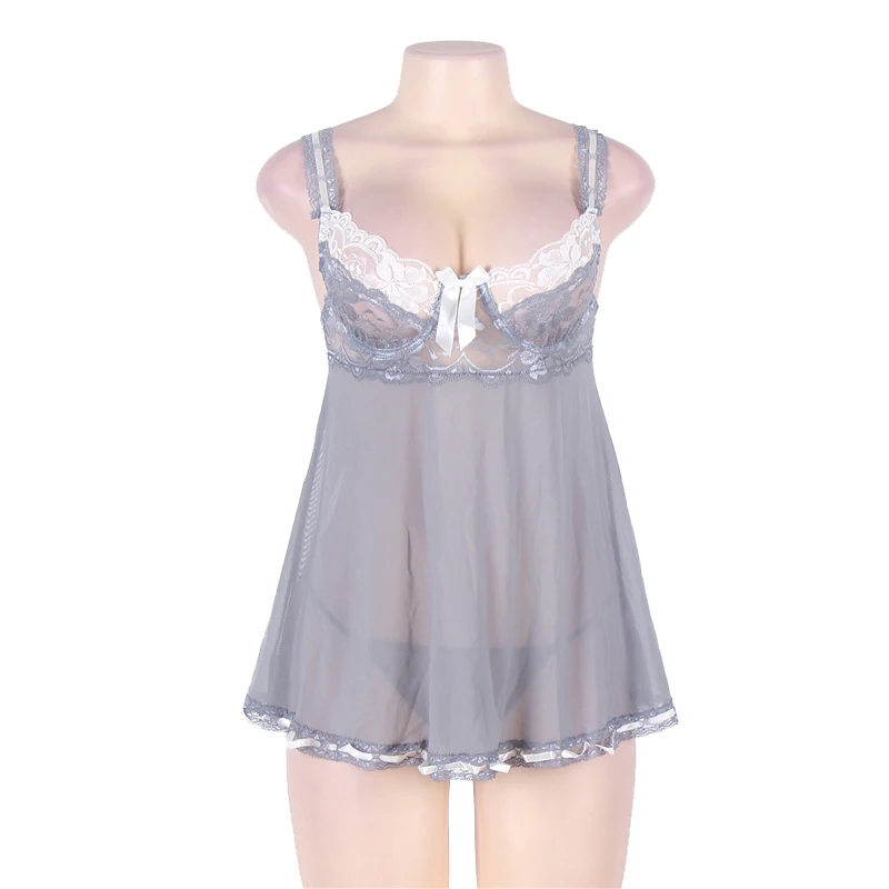 Comeonlover Сексуальная Для женщин Babydoll дамское нижнее белье в стиле пэчворк Шнуровка