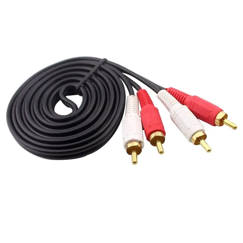 2 RCA штекер Мужской кабель стерео аудио AV для DVD tv CD усилитель звука|Кабели HDMI| |