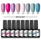 Набор гель-лаков ROSALIND, 8 мл, 2468 шт., Полупостоянный Гибридный Гель-лак для маникюра, базовое и верхнее покрытие, дизайн ногтей