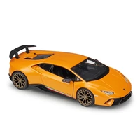 bburago 124 huracan performante orange sports car static diecast alloy model car for boys gifts toys original box free shipping