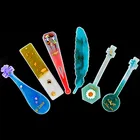 DIY прямоугольная Закладка из смолы форма Кристалл УФ эпоксидная силиконовая форма пустая Закладка форма для DIY школьные принадлежности Смола ремесло