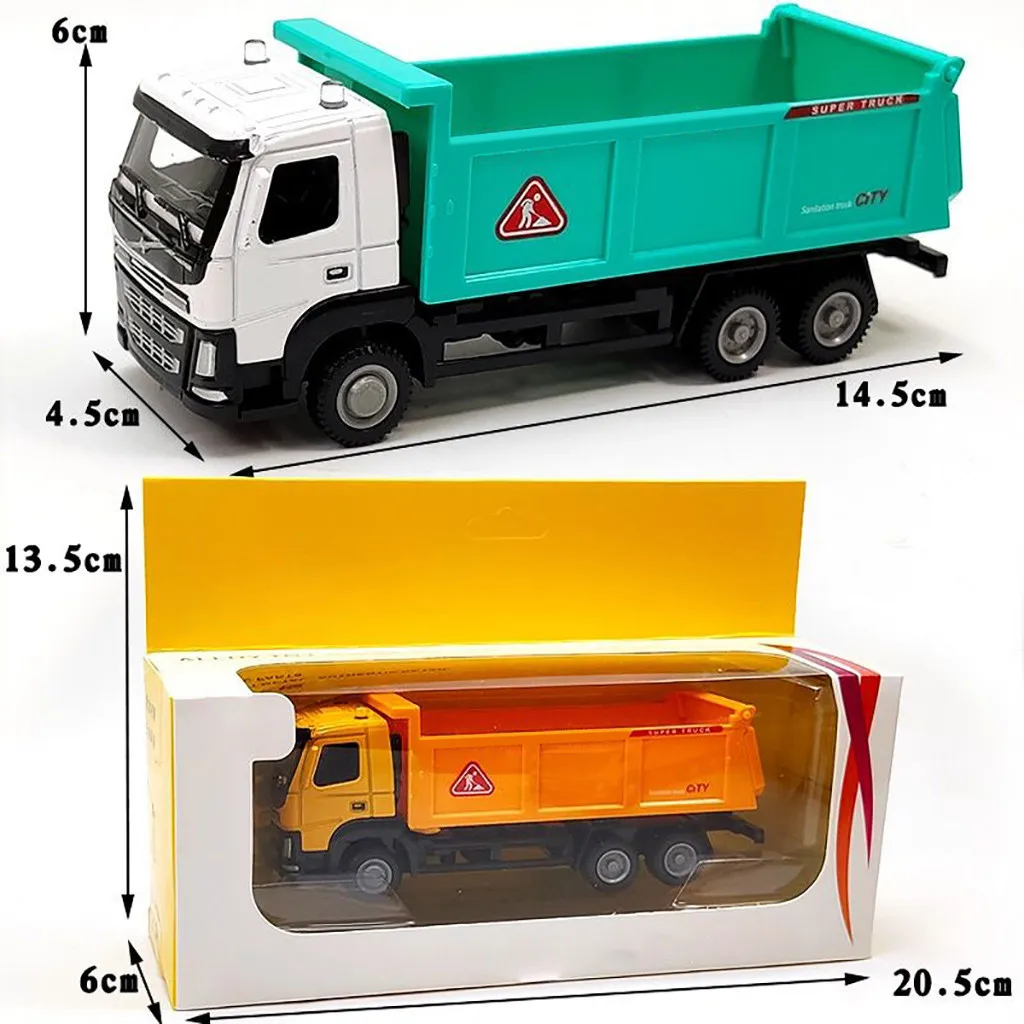 

1: 50 Children's Alloy Truck Model Toy Classic Simulation Engineering Car Pullback Vehicles Toy Large Truck Car Kids Toys Gifts