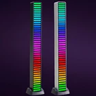 Световая лента RGB с голосовой активацией, 40 светодиосветодиодный, световая полоса для пикапа, аксессуары для настольного компьютера, автомобиля