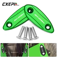 2022 zx25r motorcycle accessories windscreen driven mirror eliminators cap mirror hole cover for kawasaki zx 25r zx25r 2020 2021