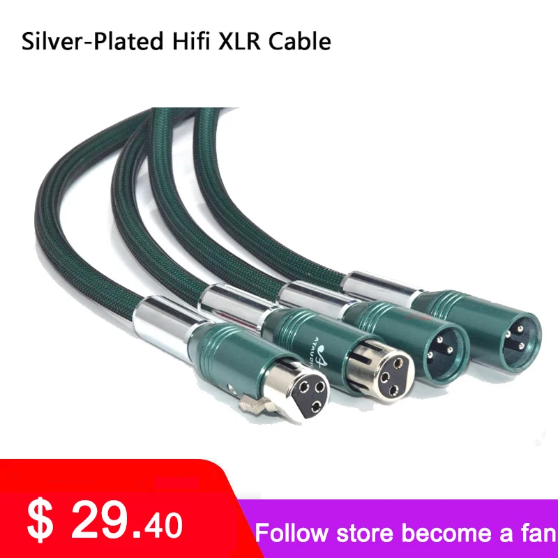 Посеребренный Hi Fi XLR кабель ATAUDIO end 2 аудиокабель штырь гнездо DAC D90 A90 E30 DX7 PRO