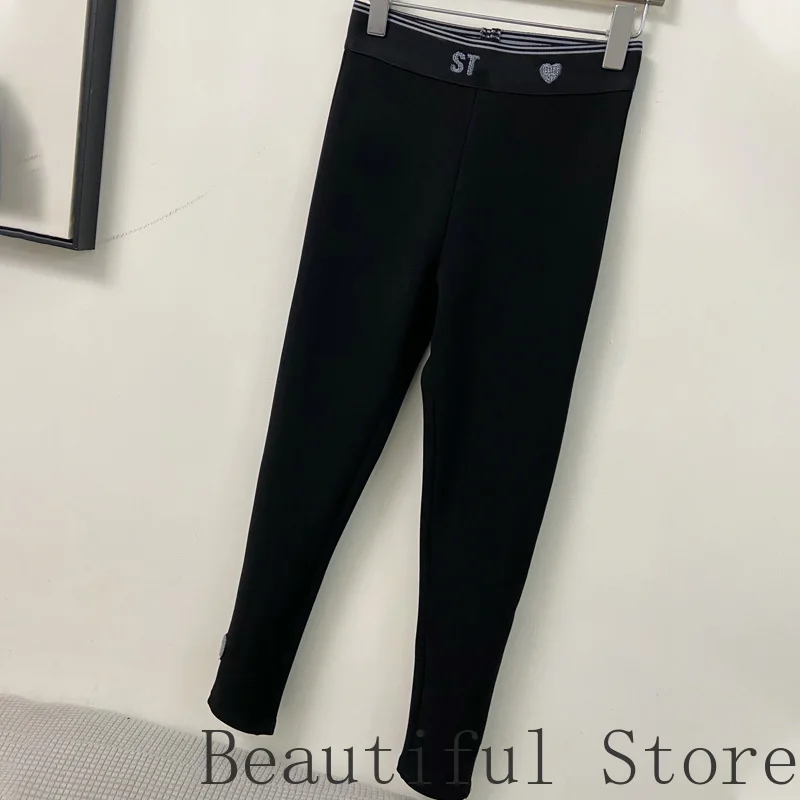 

Брюки-карандаш женские с высокой талией, роскошные модные классические дизайнерские спортивные штаны с вышивкой, принтом букв