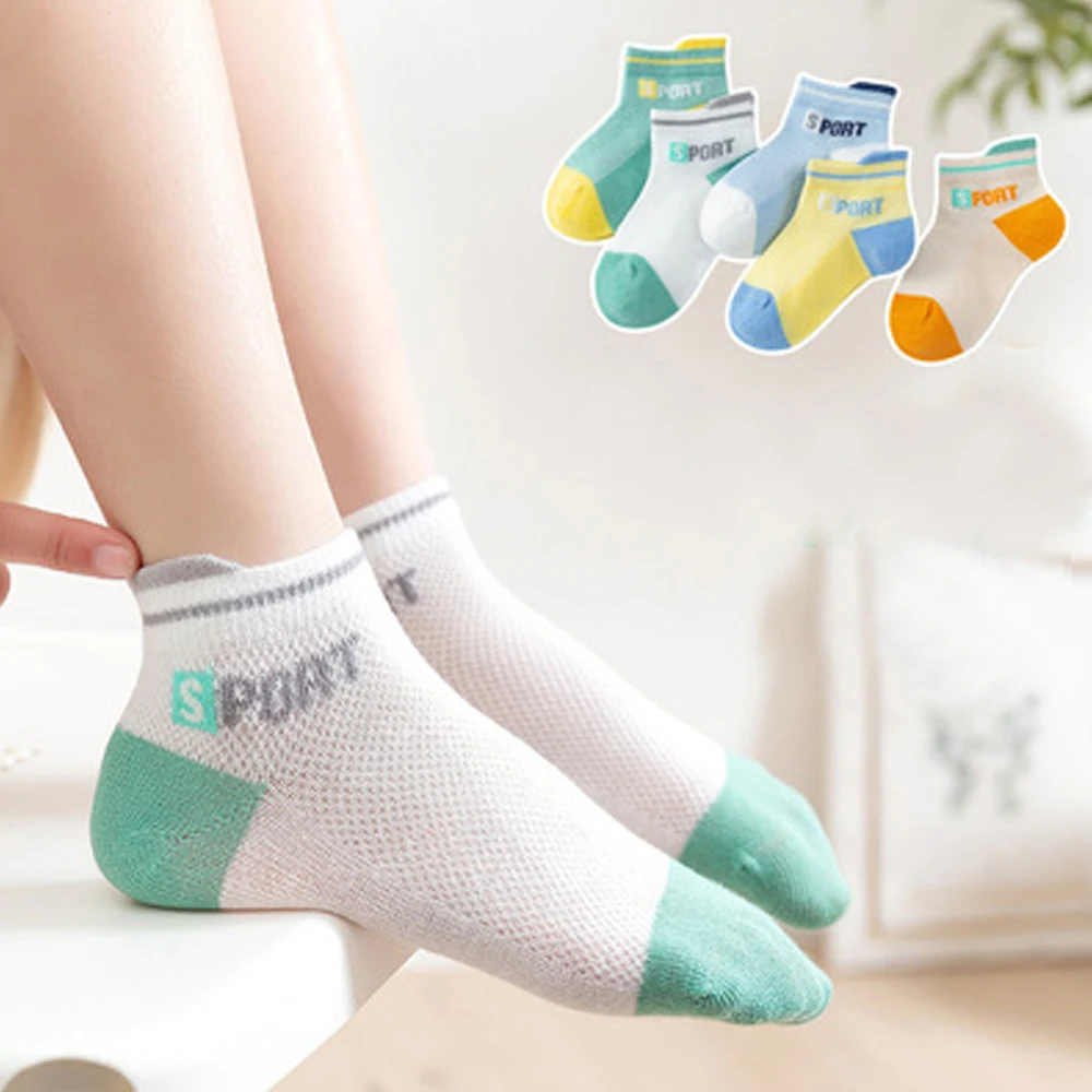 

5 Pairs Cute Baby Kids Cotton Socks Lovely Summer Soft Cormfortable Socks for Children 1-12 Years Boys Girls Floor Socks