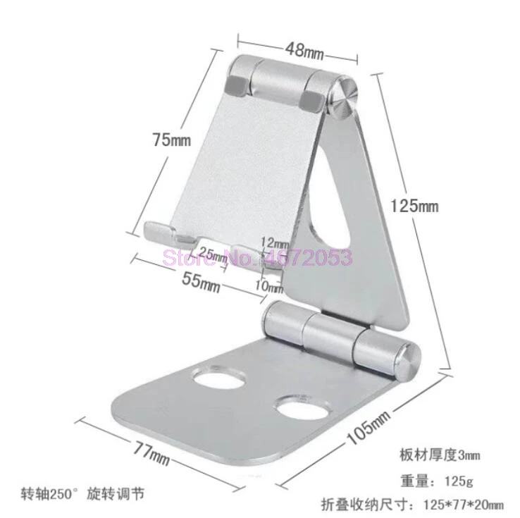 20pcs Aluminium Alloy Foldable Desktop Holder for Phone Tablet Rotation Adjustable Stable Mobile Stand iPhone iPad | Мобильные