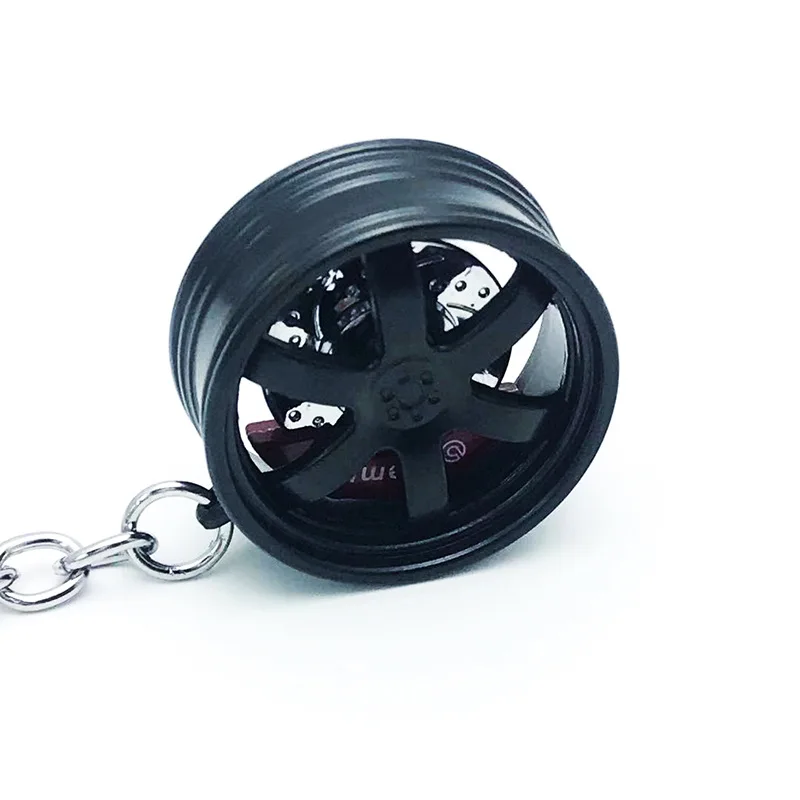 

Fashion Creative Car Hub Key Chains High-Grade Modified Brake Disc Te37 Hub Metal Key Chain Pendant Lovely Gift To Friends